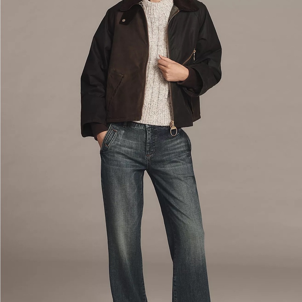 PILCRO LE BRUN LOW-RISE BOOTCUT JEANS